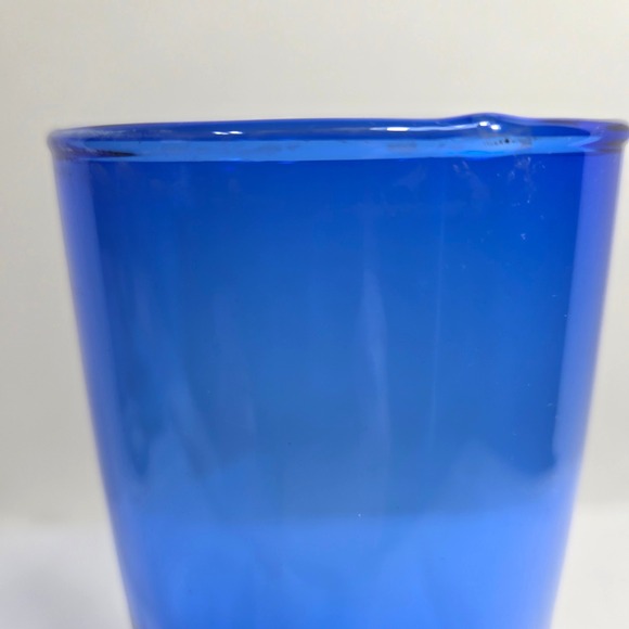 Stockholm Collection By Block  Water Goblet 20oz Cobalt Blue w/Air Bubble Base - Picture 5 of 5